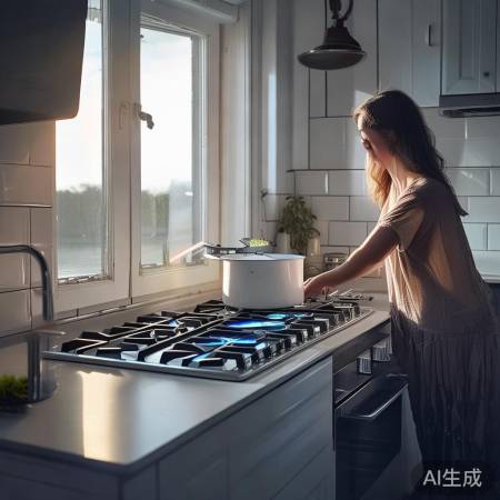 燃气灶使用需通风