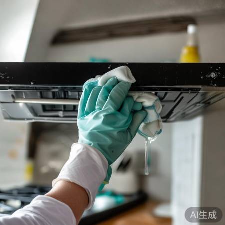 擦拭油烟机外壳