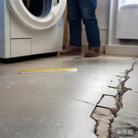 “地面不平易洗衣机歪斜”
