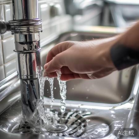 检查排水管，排除洗衣机积水
