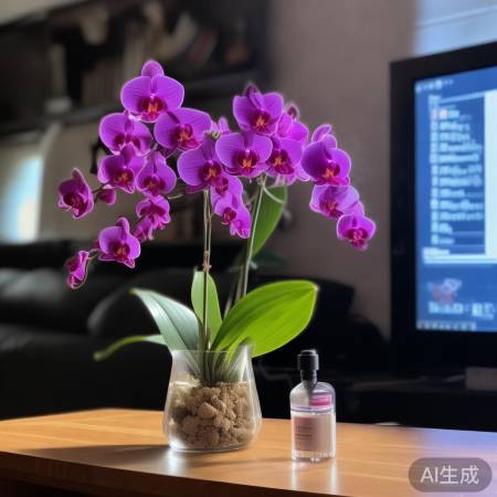 蝴蝶兰喜湿润，勿溅电视