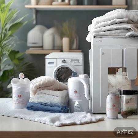 “分材质洗衣，用适量洗涤剂”