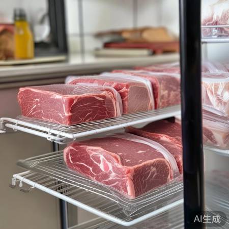 肉类分开放，冷冻切块