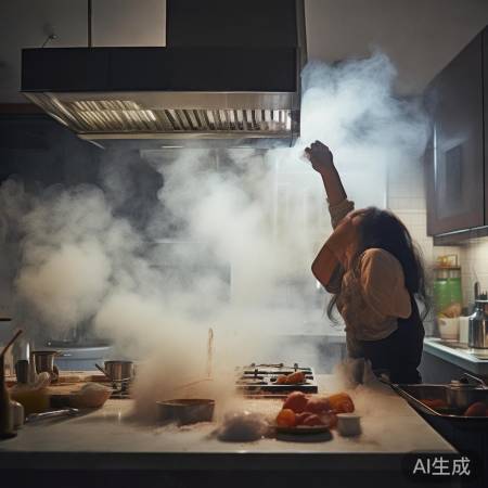 油烟机倒灌，厨房乌烟瘴气