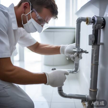 安装延长管，涂抹防水胶
